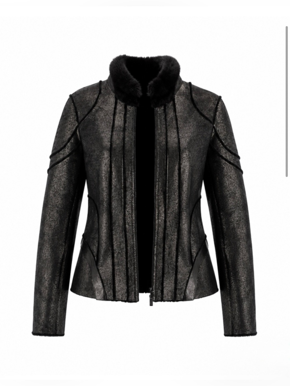 Vintage Roberto Cavalli Shearling Jacket with Mink Trim